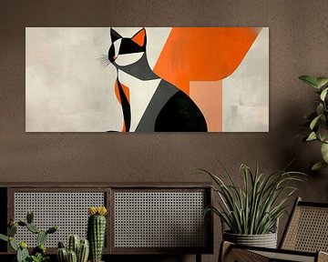 Creative cat in geometric shapes by Poster Art Shop