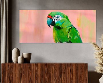 Lively parrot against a soft background by Poster Art Shop