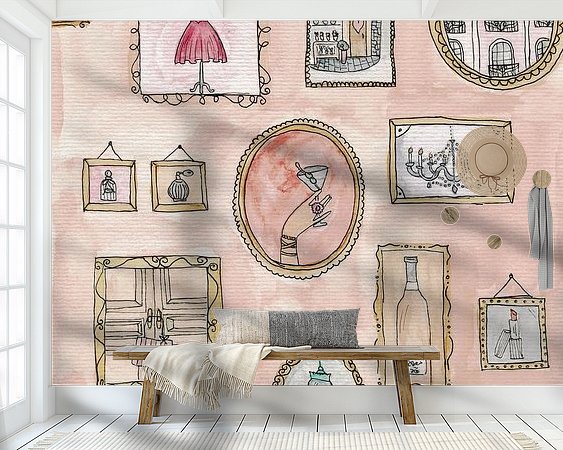 Voorbeeld van het werk in een kamer