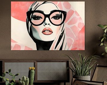 Modern elegance in pink and black by Poster Art Shop