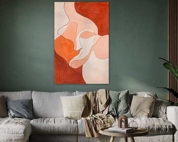 Organic shapes in soft earthy colours by Poster Art Shop