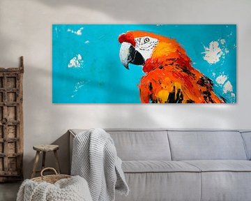 Papegaaienportret in levendige kleuren van Poster Art Shop
