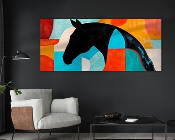 Horse profile in powerful colours by Poster Art Shop