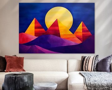 Pyramids at sunset - colour symphony by Poster Art Shop