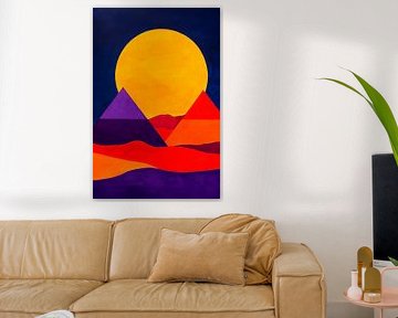 Pyramid landscape in a play of colours by Poster Art Shop