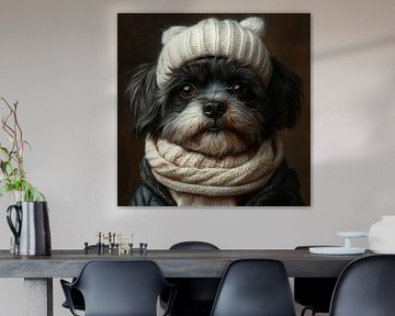 Bolonka habillée pour l'hiver sur Ton Kuijpers