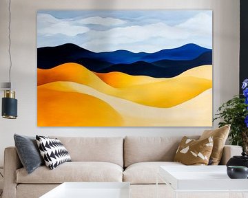 Sanddünen und sanfte Bergketten von Poster Art Shop