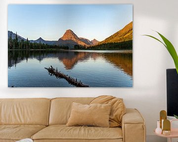 Glacier National Park, sunrise Two Medicine Lake, Montana, USA by Jeroen van Deel