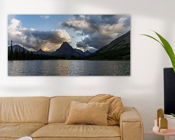 Glacier National Park, sunset Two Medicine Lake, Montana, USA by Jeroen van Deel