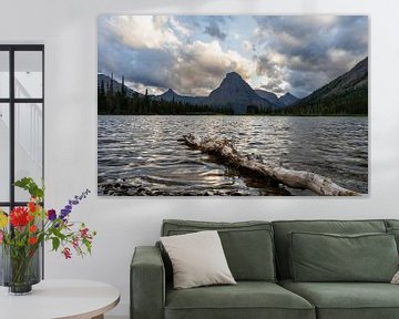 Glacier National Park, sunset Two Medicine Lake, Montana, USA by Jeroen van Deel