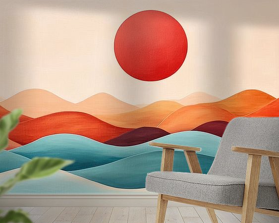 Voorbeeld van het werk in een kamer