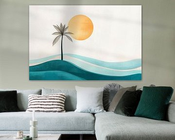 Solitude ensoleillée au bord de la mer - Abstrait sur Poster Art Shop