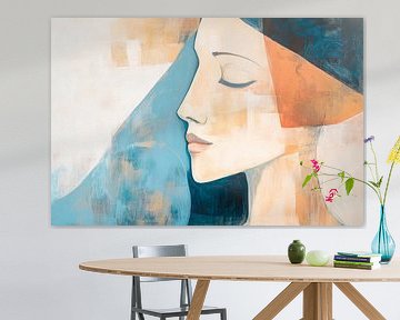 Dreamlike woman in a soft mix of colours by Poster Art Shop