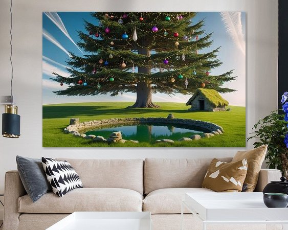 Voorbeeld van het werk in een kamer