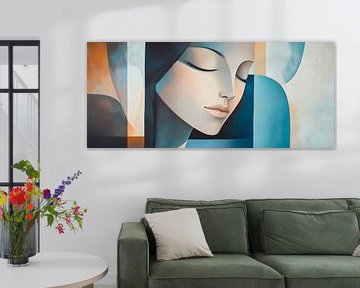 Dreamlike silence - Abstract portrait study by Poster Art Shop