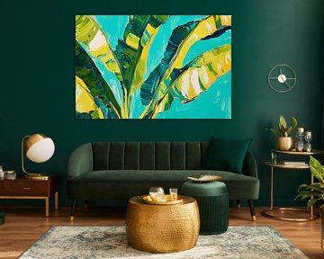 Tropische Blätter in lebhaften Farben von Poster Art Shop