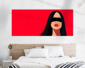 Hidden beauty - red passion by Poster Art Shop