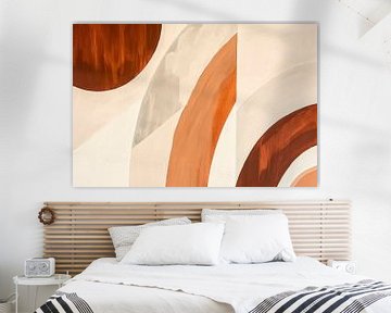 Waves of earth tones - Abstract composition by Poster Art Shop