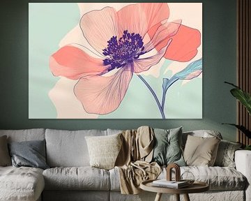 Zarte Blüte in Pastellfarben – Elegant von Poster Art Shop
