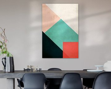Geometrische kleurencompositie in pasteltinten van Poster Art Shop