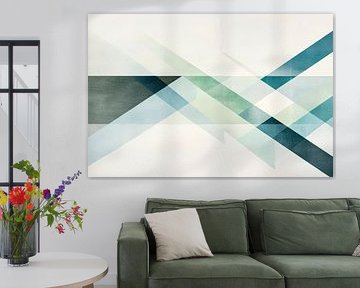 Geometric harmony in soft colours by Poster Art Shop