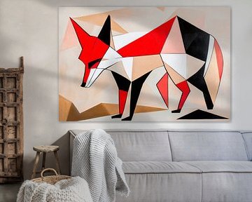 Geometrischer Fuchs in kräftigen Farben von Poster Art Shop