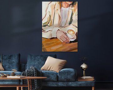 Coffee Beige Kitchen Woman