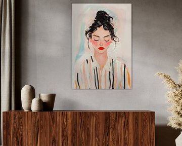 Portrait Woman Female Pink by Niklas Maximilian