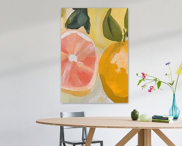 Fruit Grapefruit Citrusvruchten Keuken Dopamine decor van Niklas Maximilian
