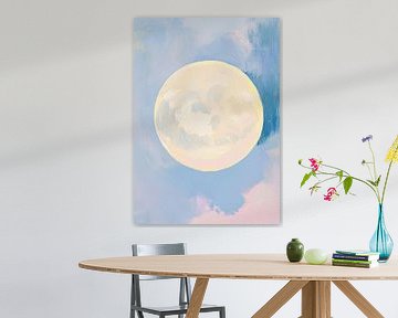 Maan Volle maan Natuur Pastel van Niklas Maximilian