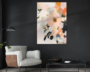 Flower Floral Beige Abstract by Niklas Maximilian