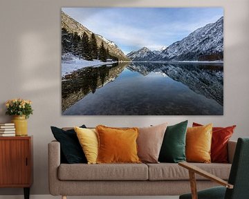 Beautiful reflection on Lake Heiterwanger See