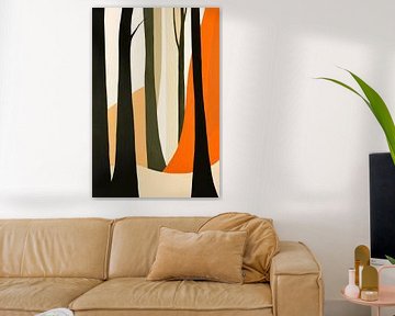 Abstract forest with autumn tones by Imperial Art House