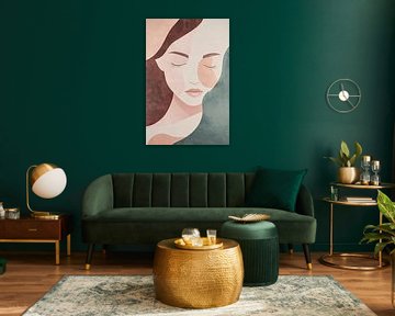 Portrait minimaliste d'une femme