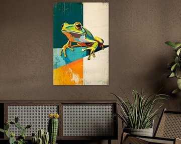 Buntes Pop-Art-Froschbild von Imperial Art House
