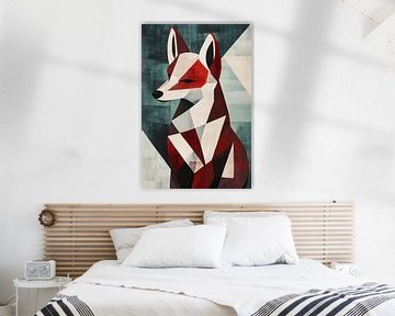 Geometrische vos in abstract kunst van Imperial Art House