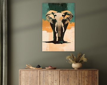 Olifant in moderne pop-artstijl van Imperial Art House