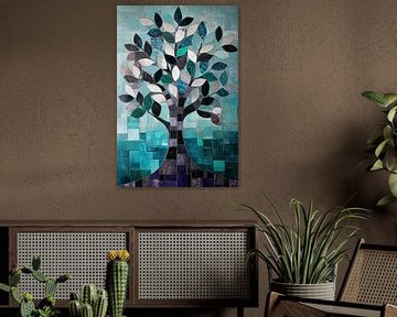 Abstracte boom met kleurrijke bladeren van Imperial Art House