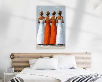 Vrouwen in moderne jurken van Imperial Art House