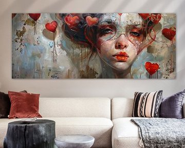 Whispers of the Heart van Abstract Schilderij