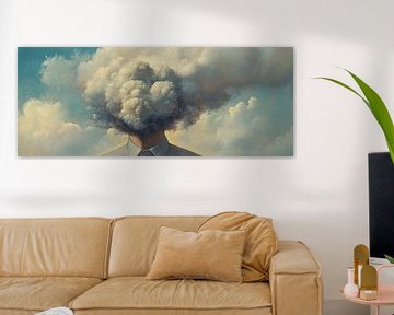 Above the Clouds Perspective van Abstract Schilderij