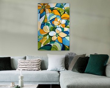 Abstracte bloemen en bladeren kunst van Imperial Art House