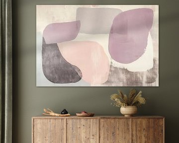 Abstracte vormen in zachte pastelkleuren van Poster Art Shop
