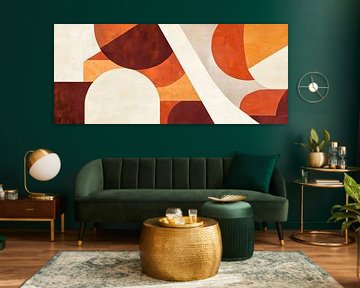 Abstract shapes in warm earthy colours by Poster Art Shop