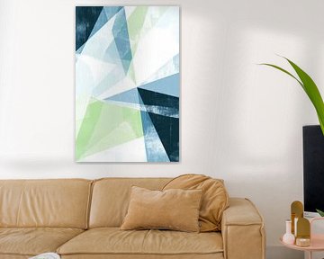 Abstract geometry in soft colours by Poster Art Shop