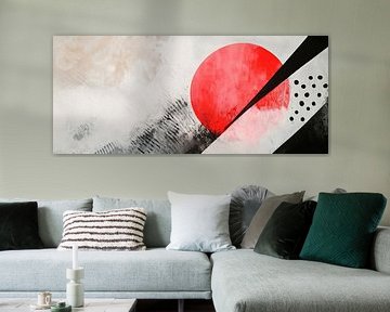 Abstract composition with red circle by Poster Art Shop