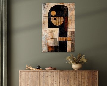 Abstrakte Kopfstudie in Erdtönen von Poster Art Shop