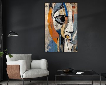 Abstract face with bold colours by Poster Art Shop