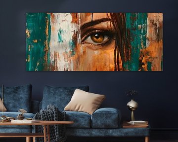 A moment of colour - expressive portrait by Poster Art Shop
