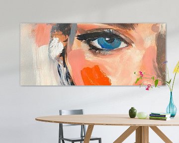 A moment of colour - expressive portrait study by Poster Art Shop